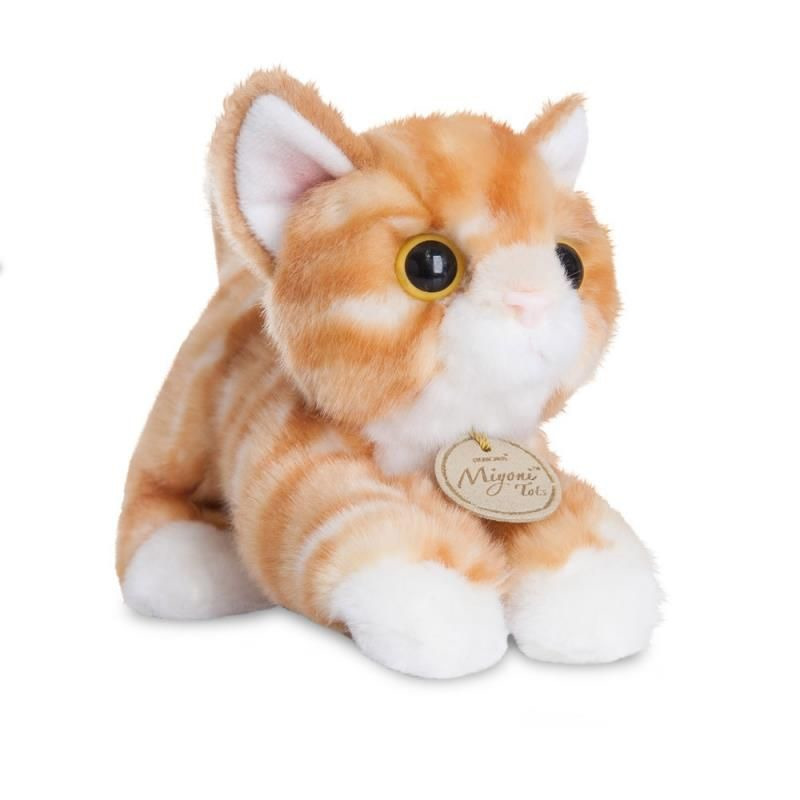 Aurora pluche dieren knuffels lapjes kat/poes - 20 cm - Knuffeldieren katten speelgoed -