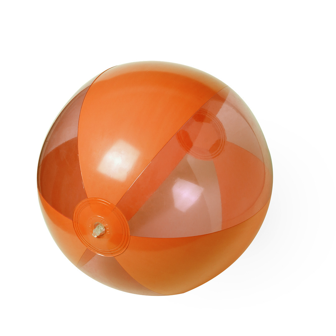 Strandbal - oranje - opblaasbare bal - 28 cm - strandspeelgoed -