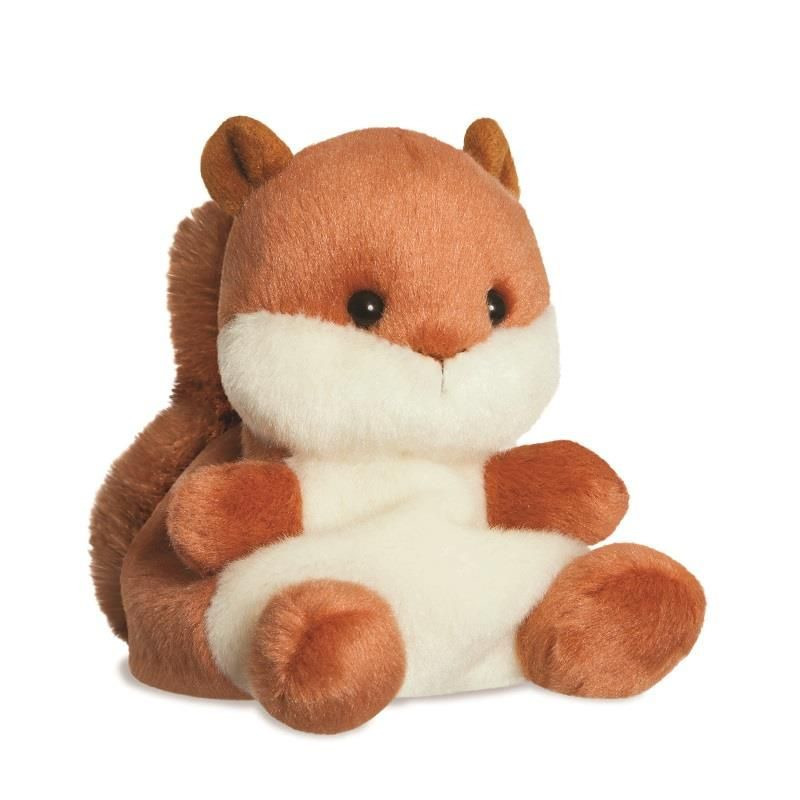 Aurora Pluche dieren knuffel eekhoorn - 13 cm - Knuffeldieren eekhoorns cadeau - Kinderen -