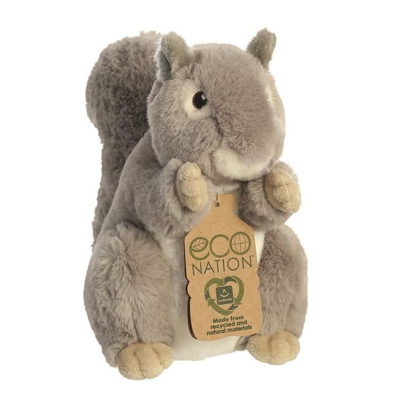 Aurora Pluche knuffel dier - eekhoorn - lichtbruin - 20 cm - bosdieren knuffel thema -