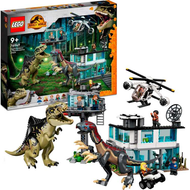 LEGO Jurassic World - Giganotosaurus & Therizinosaurus aanval constructiespeelgoed 76949