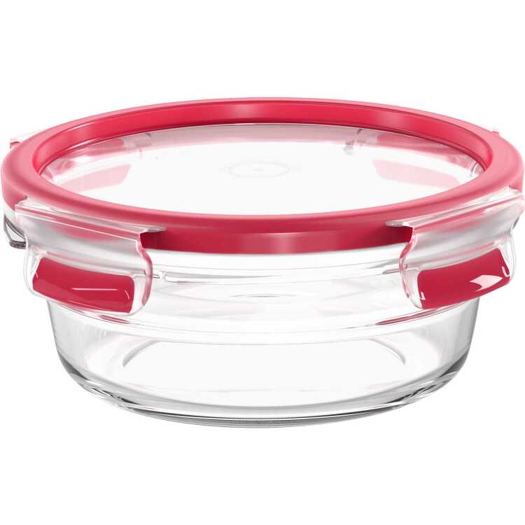Emsa Clip & Close Glazen vershoudbakje, 0,6 L doos rond
