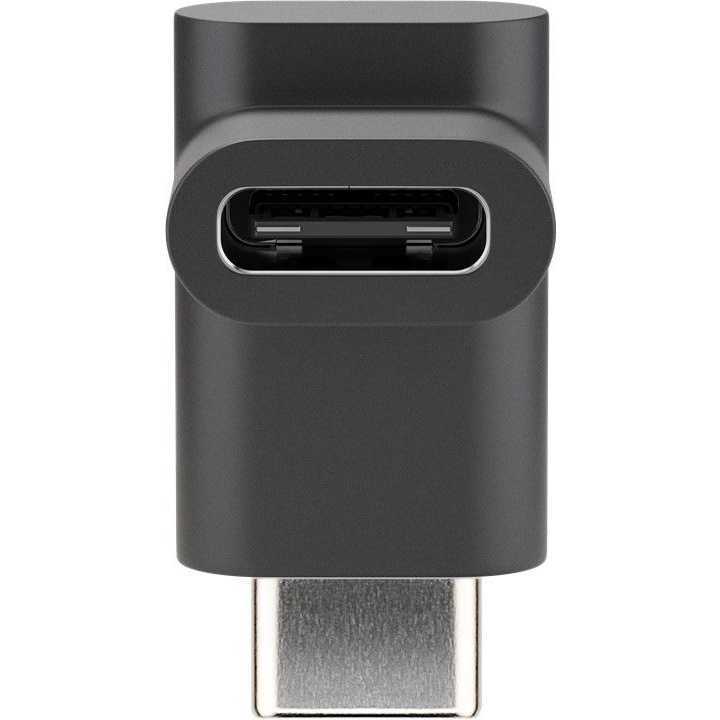 goobay Adapter USB-C aansluiting > USB-C stekker, 90° adapter