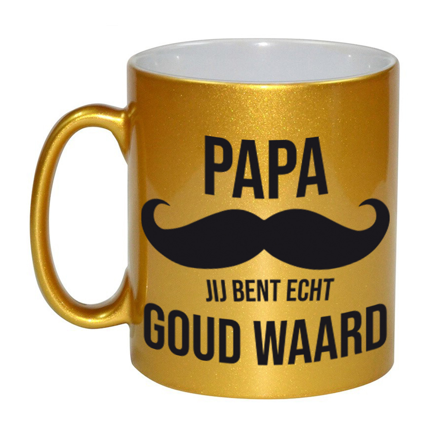Papa je bent echt goud mok / beker goud 330 ml - Vaderdag cadeau -