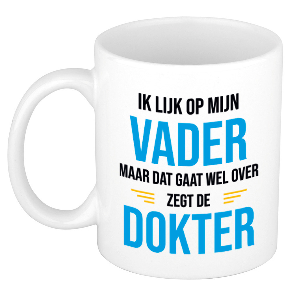 Ik lijk op mijn vader cadeau mok / beker wit 300 ml - Cadeau mokken -