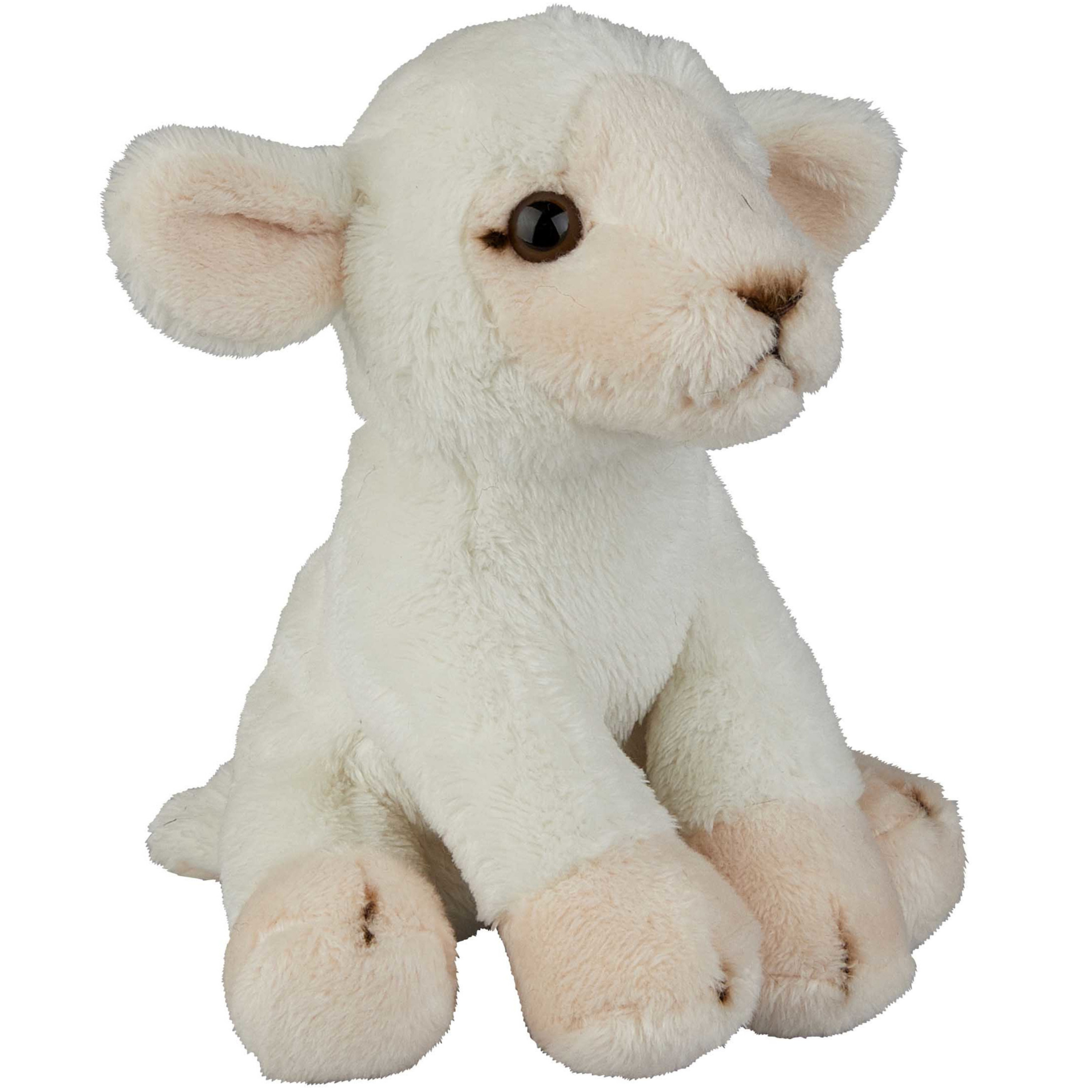 Pluche knuffel dieren Lammetje/schaap van 15 cm -