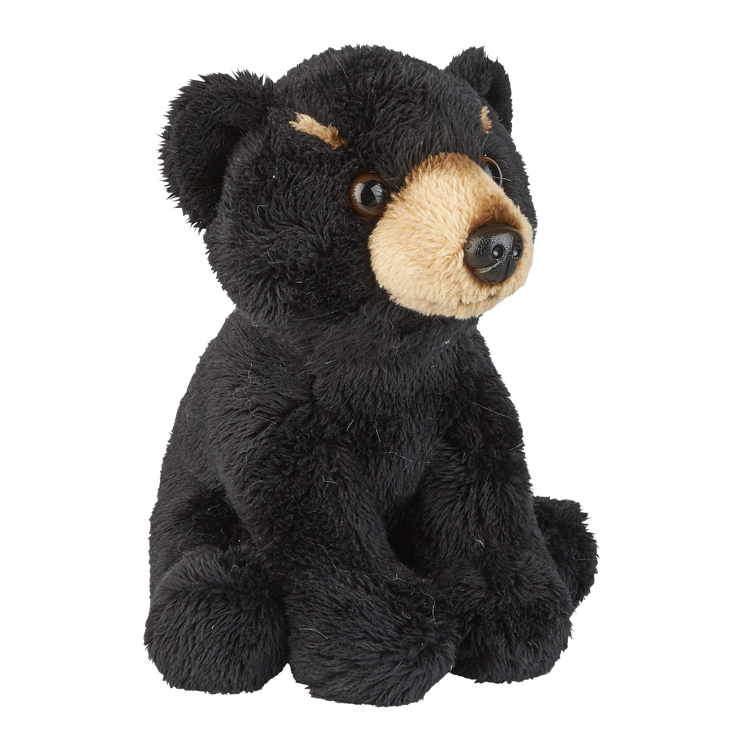 Pluche knuffel dieren zwarte beer 15 cm -