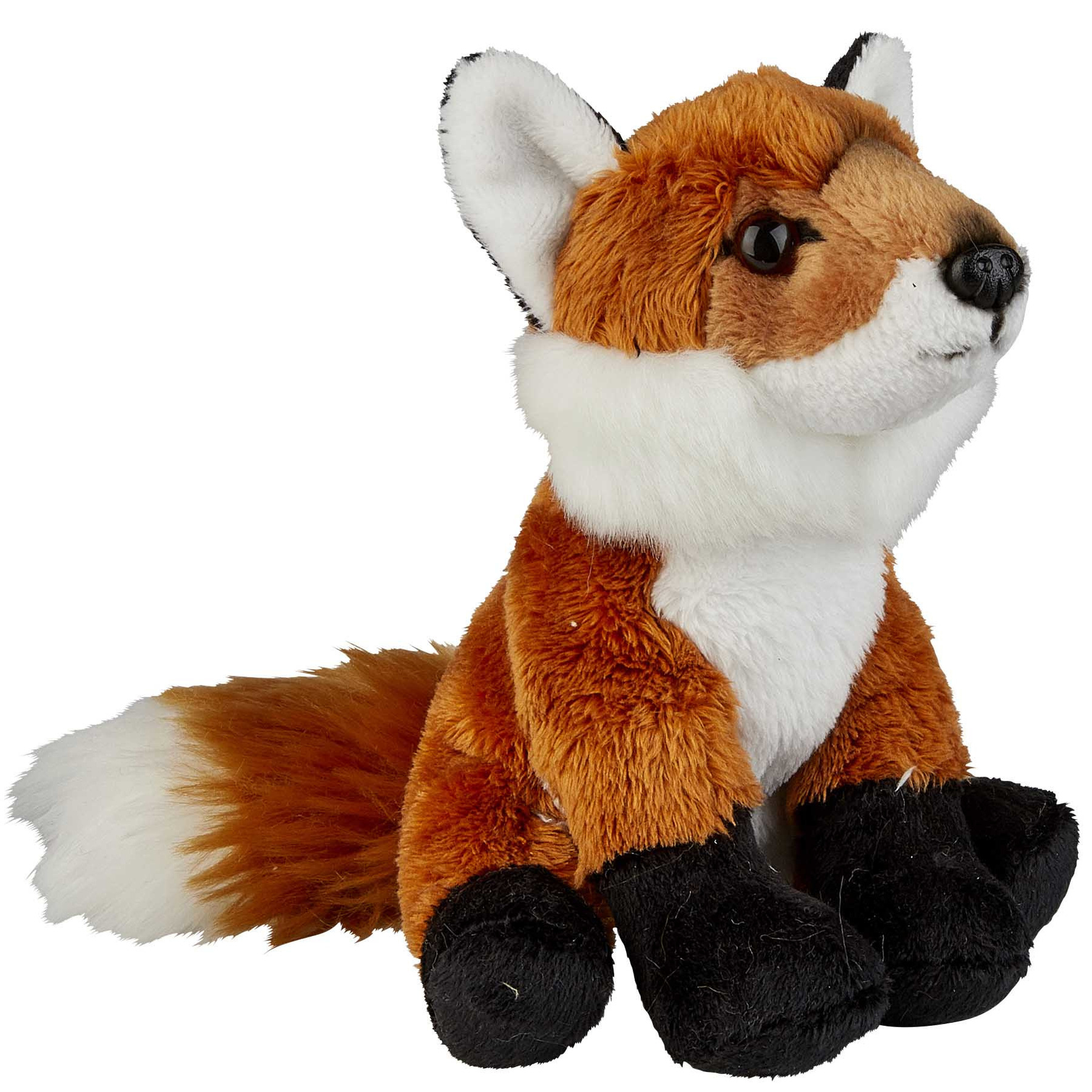 Pluche vos knuffel - bruin - 15 cm - wilde dieren knuffels -