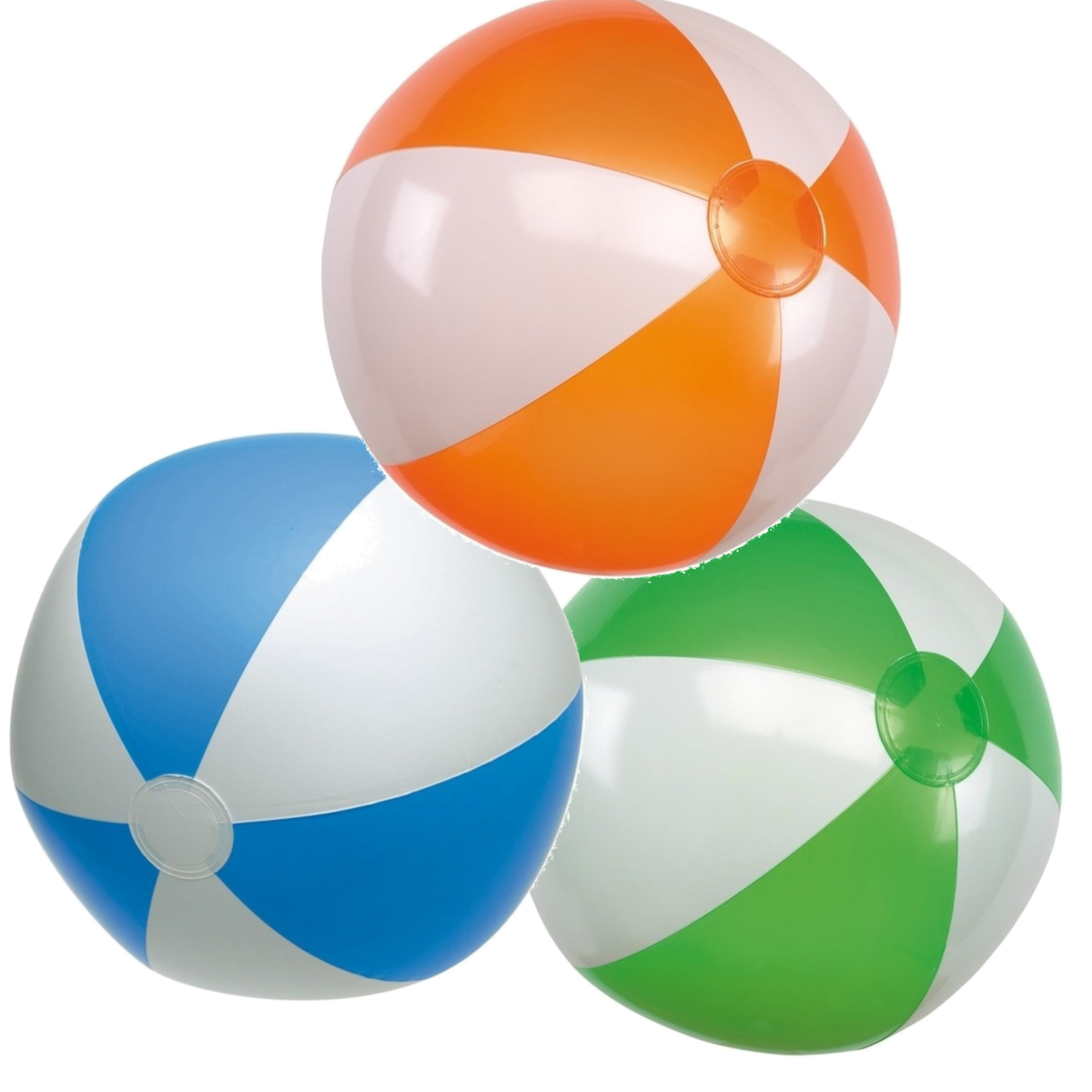 6x stuks Opblaasbare strandballen in 3 verschillende kleuren 28 cm -