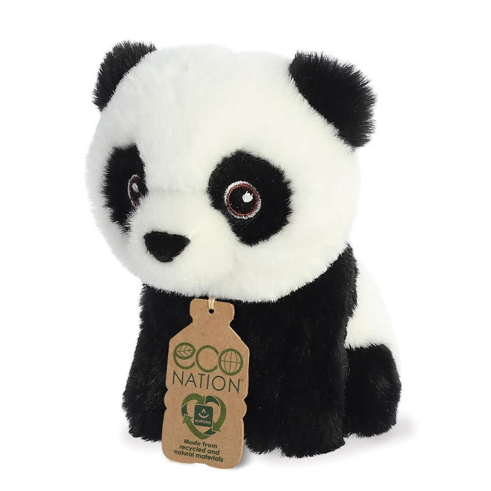Aurora Pluche dieren knuffel panda - 13 cm - Knuffeldieren pandas - speelgoed -