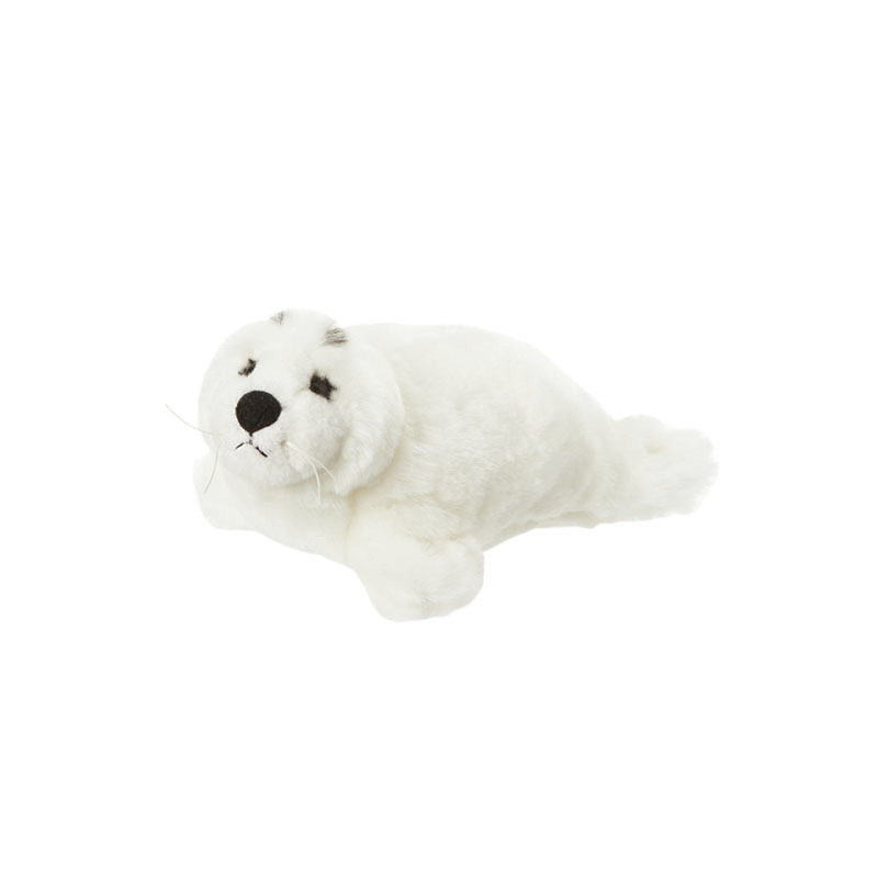 Pluche zeehond knuffel - wit - 16 cm - Speelgoed knuffeldieren zeehonden -