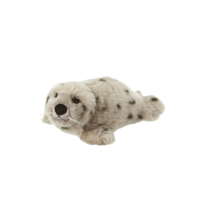 Pluche kleine grijze zeehond knuffel van 15 cm -