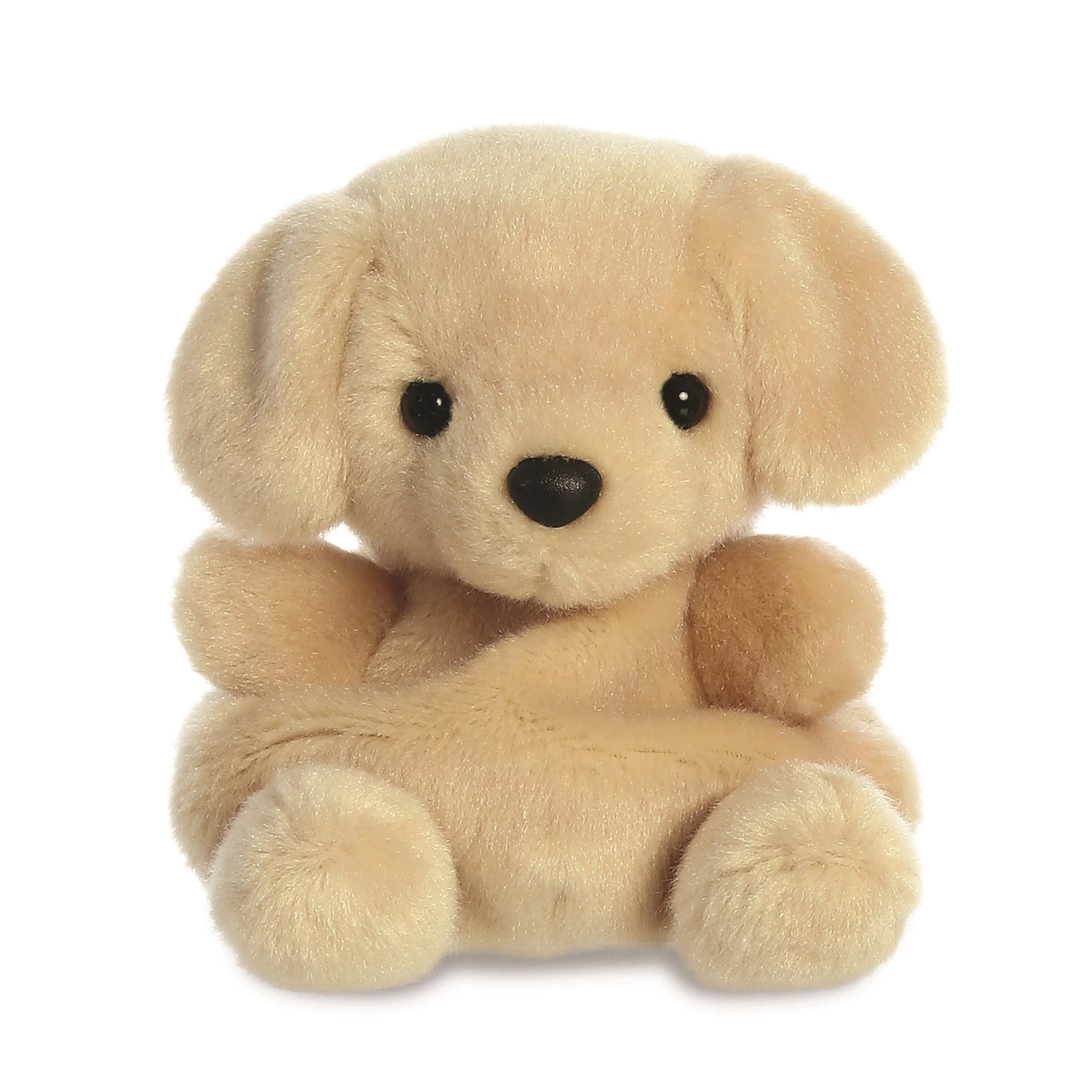 Knuffeldier labrador hond - pluche knuffel - beige - 13 cm - huisdier thema -