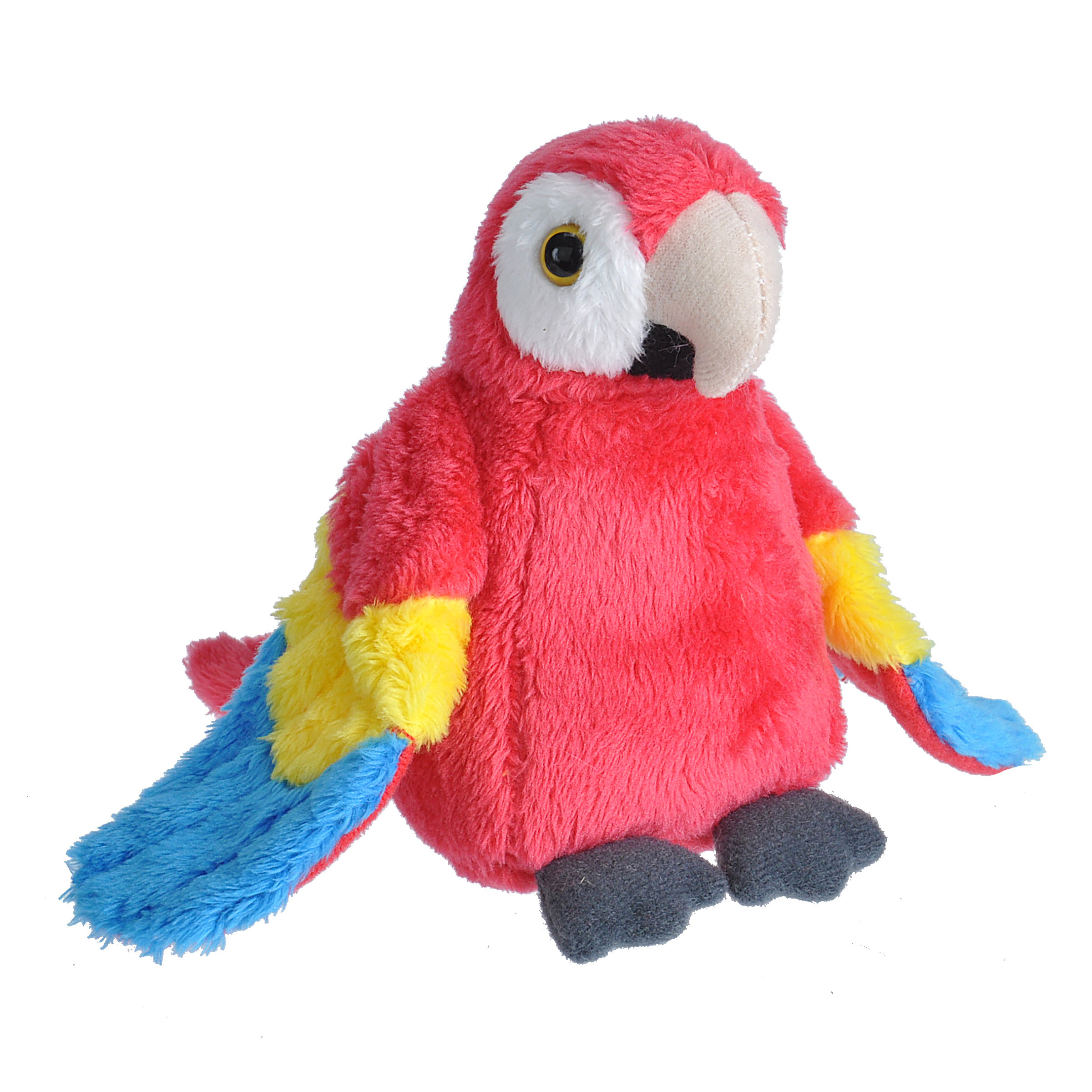 Pluche knuffel Macaw Papegaai van 13 cm -