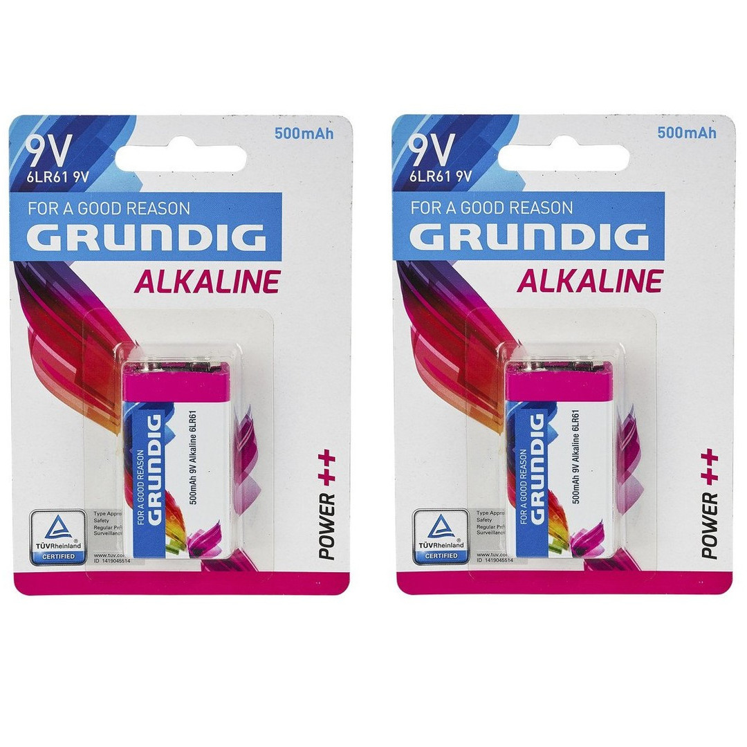 2x stuks Grundig V9 Plus batterij alkaline LR61 9 V -