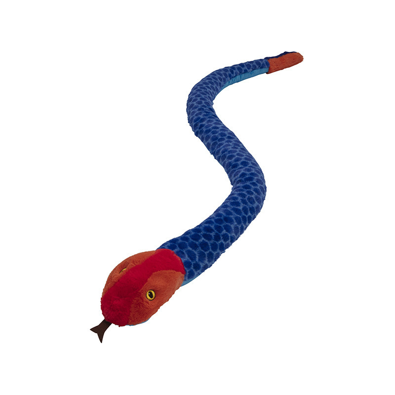 Nature Planet pluche knuffel - blauwe koraalslang - 150 cm - dieren knuffels -