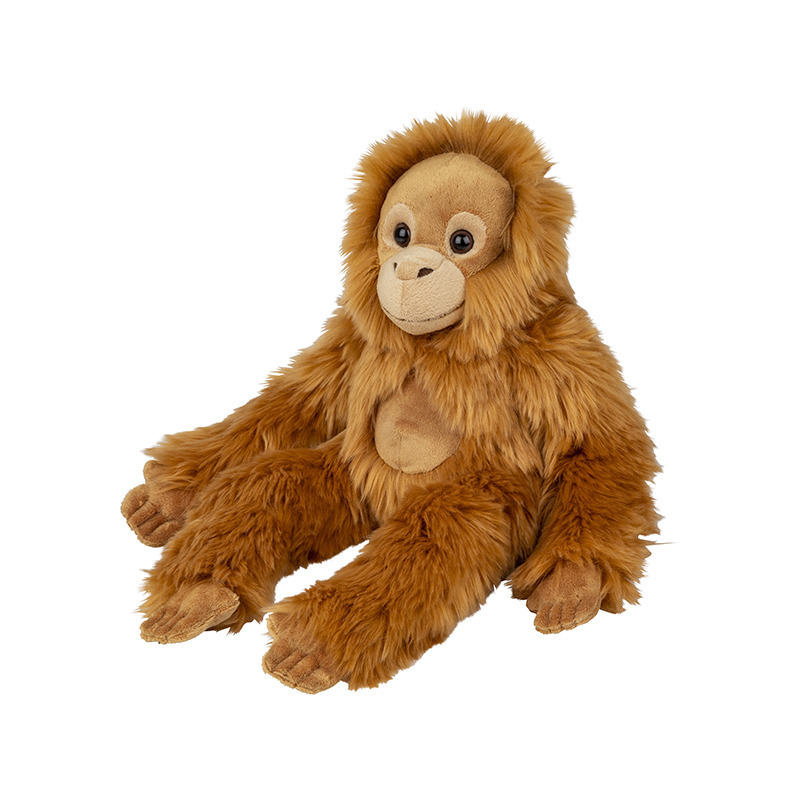 Nature Planet Orang Utan Aap - bruin/rood - 45 cm - pluche dieren knuffels - Apen -