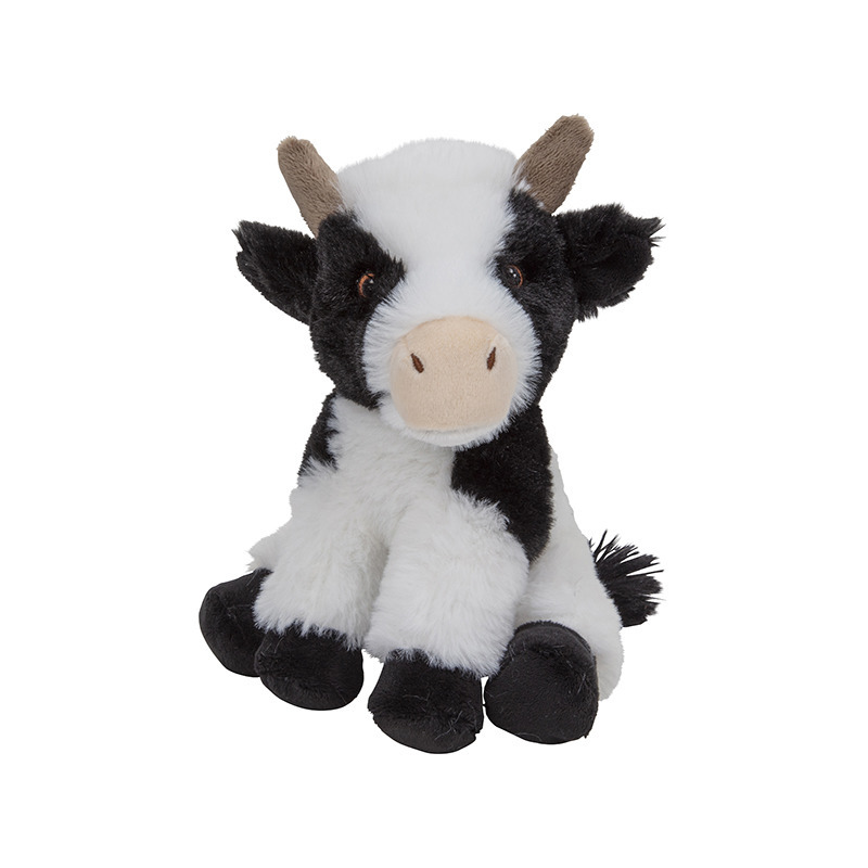 Pluche dieren knuffels Koe van 19 cm -