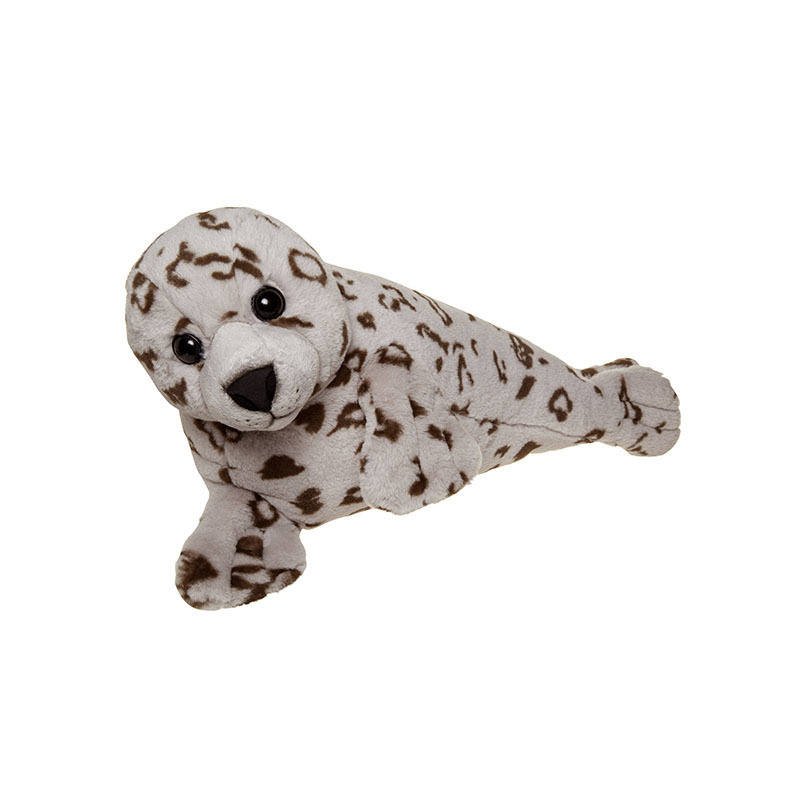 Pluche zeehond knuffel - grijs - 40 cm - Speelgoed knuffeldieren zeehonden -