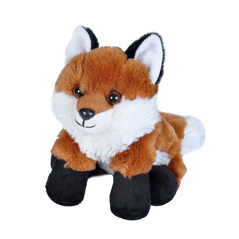 Wild Republic Pluche vos knuffel - rood - 18 cm - Dieren knuffels - Vossen -