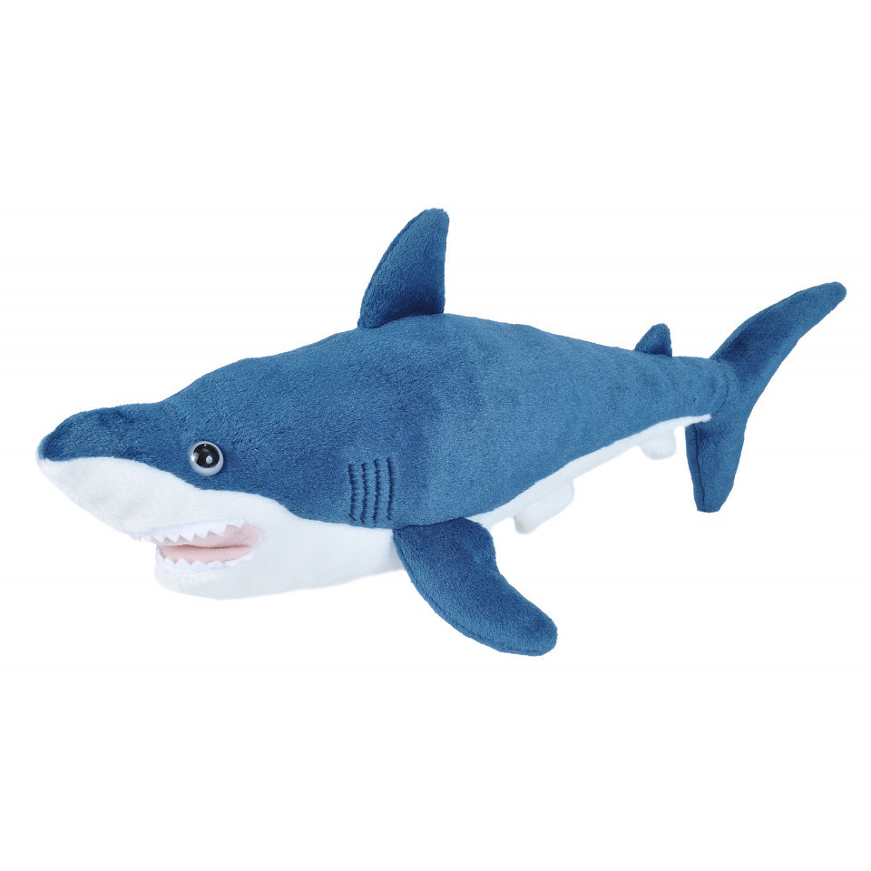 Wild Republic Pluche Mako haai knuffel - 30 cm - haaien knuffels -
