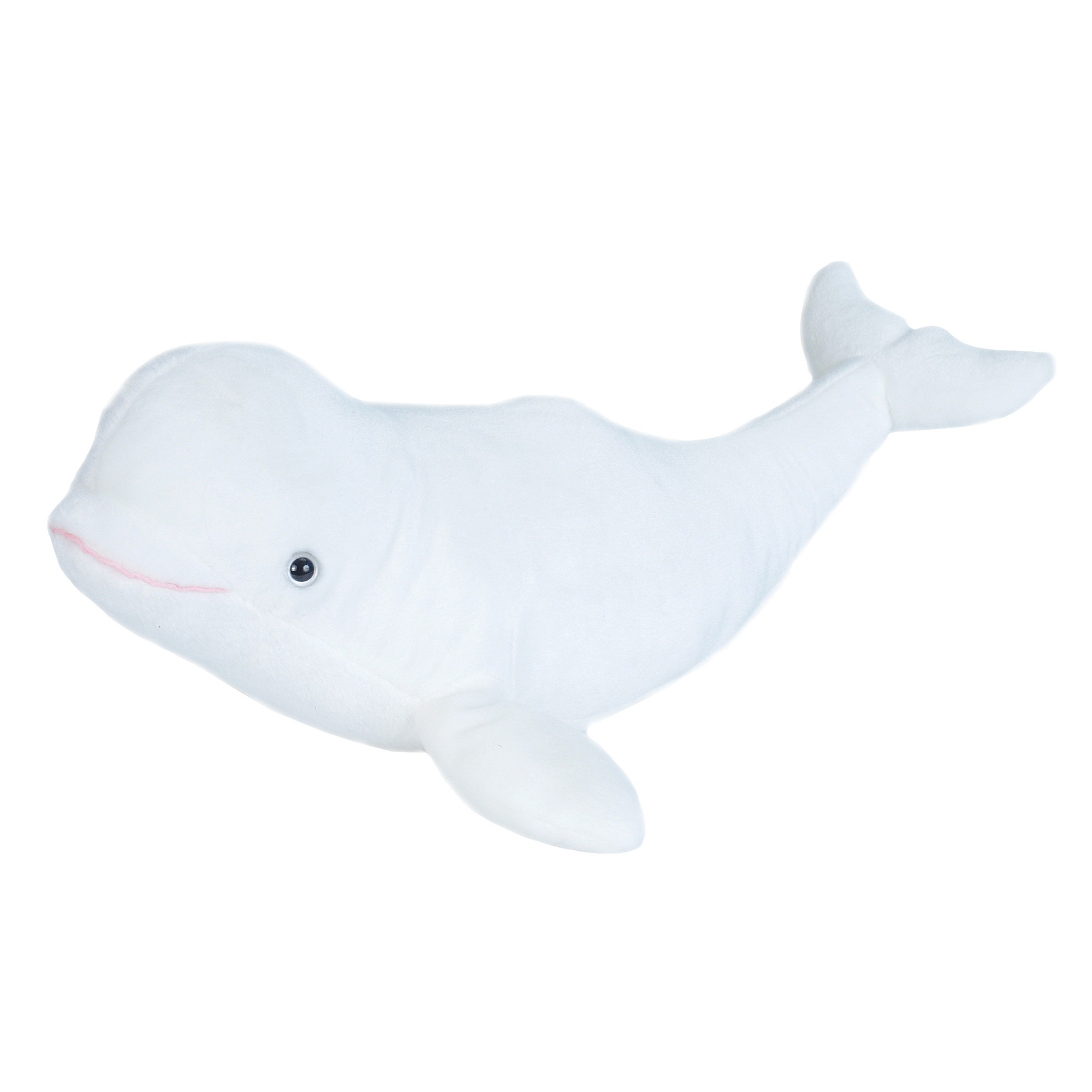 Wild Republic Pluche dieren knuffels Beluga walvis - wit - 30 cm - Knuffeldieren speelgoed -