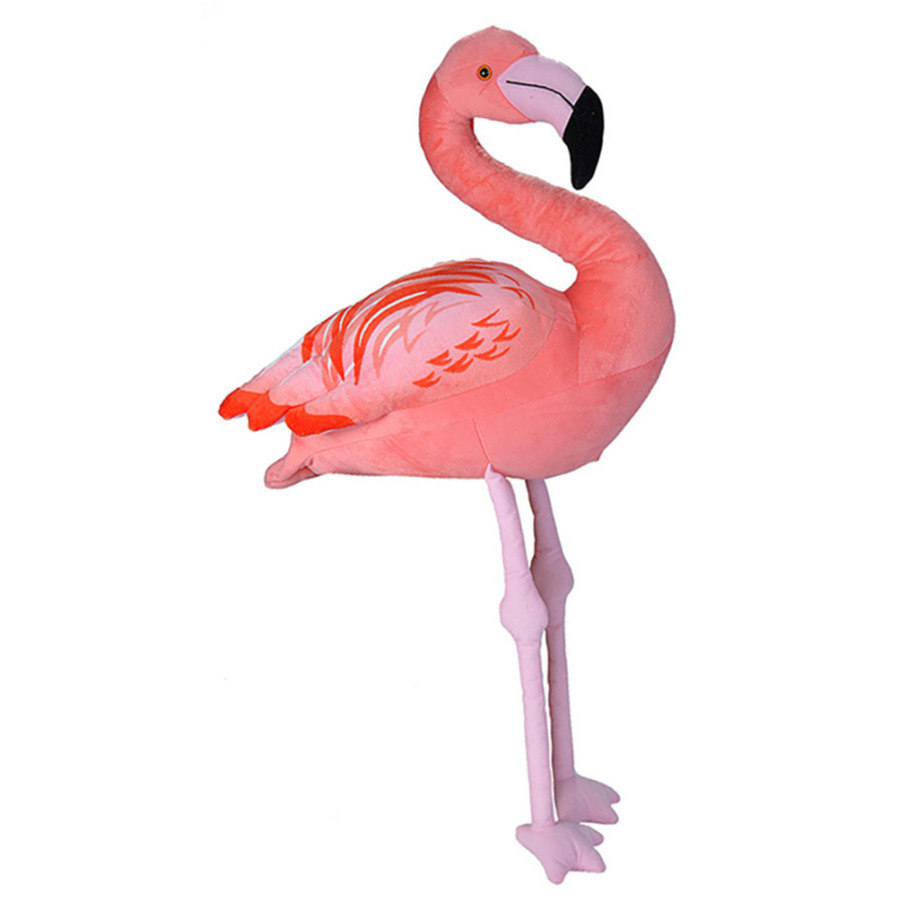 Pluche dieren knuffels grote flamingo van 76 cm -