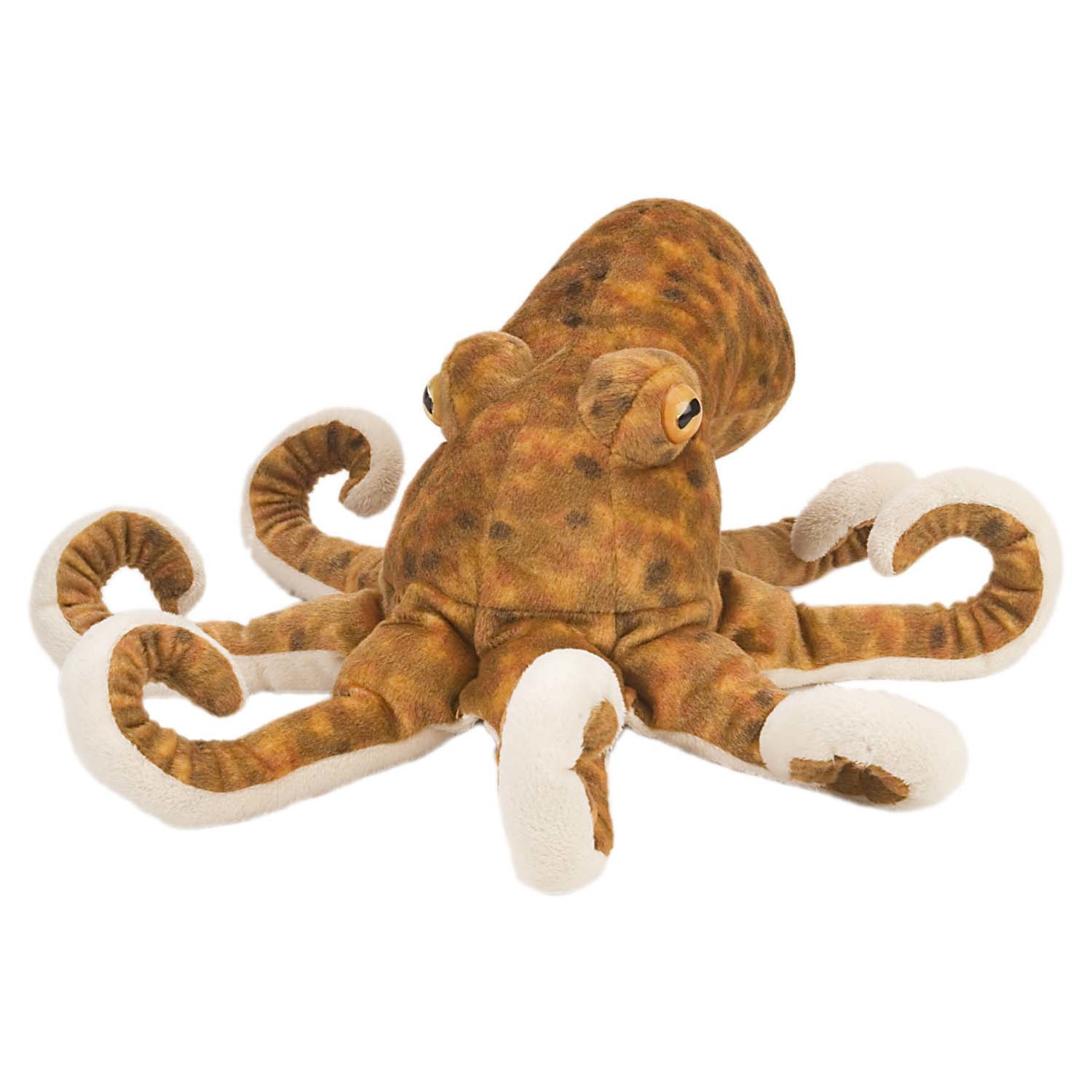 Wild Republic pluche dier knuffel Octopus/inktvis - 30 cm - bruin - zeedieren -