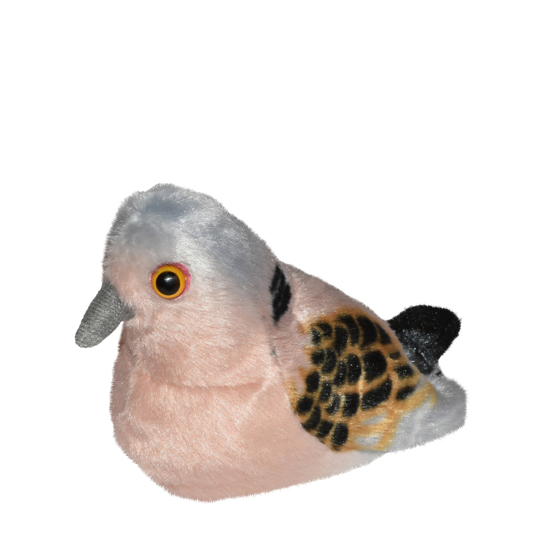 Pluche dieren knuffels tortelduif vogel van 13 cm -