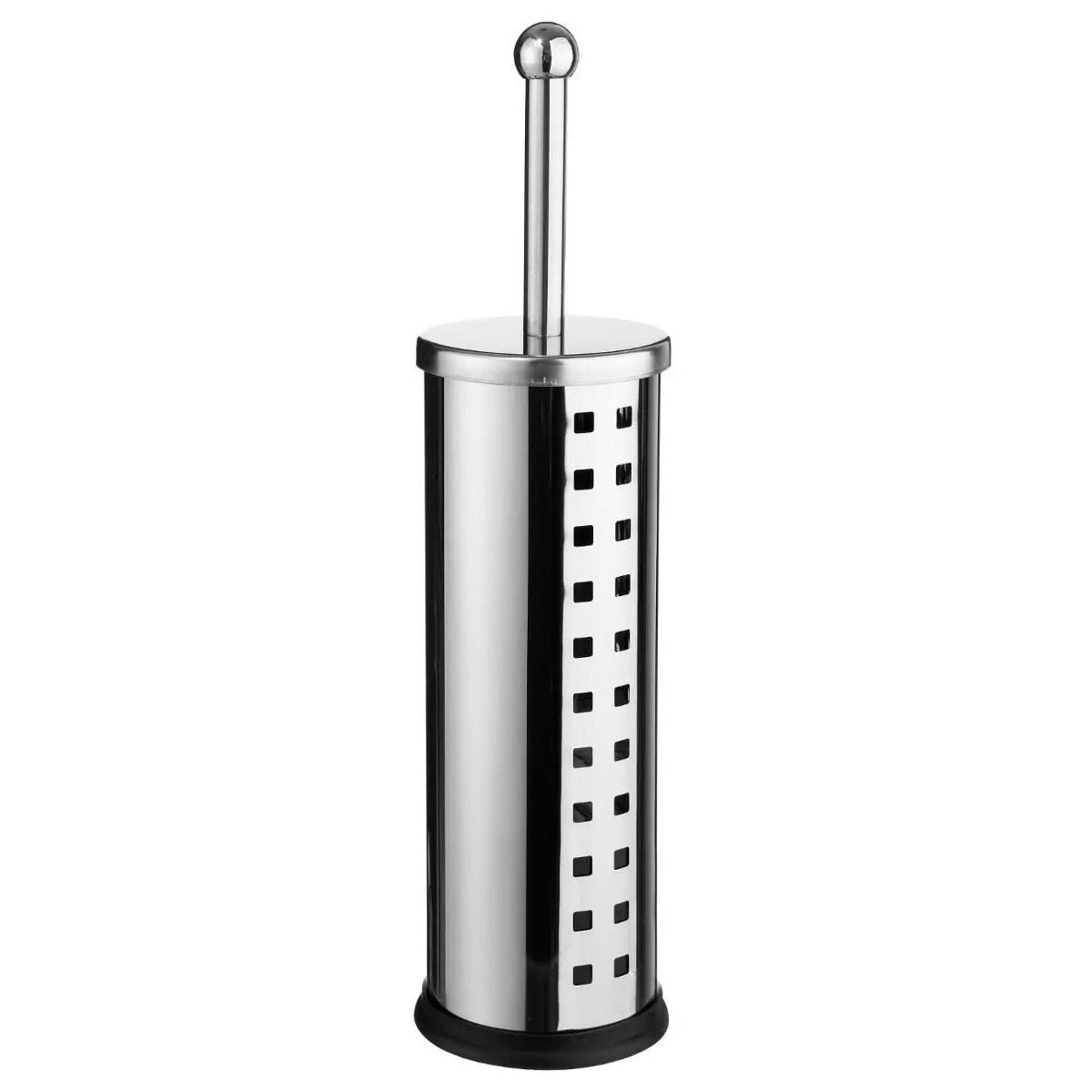 WC-/toiletborstel met houder rond RVS 39 cm -