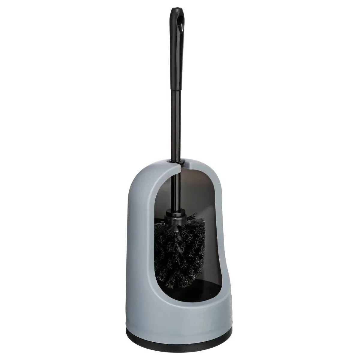 WC-/toiletborstel met houder grijs kunststof 40 cm -