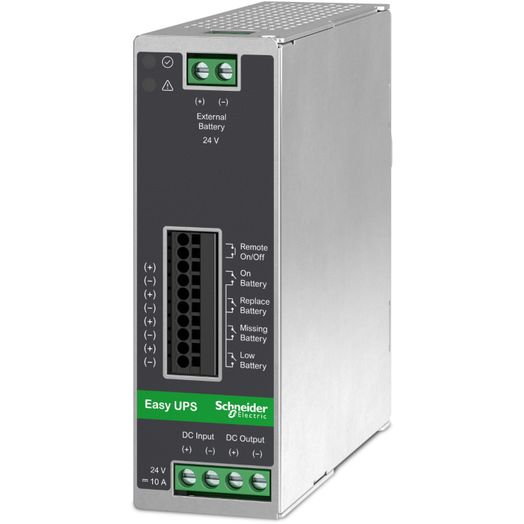 APC BVS480XDPDR 24V DC UPS stroomvoorziening 480Watt, 24V, 20A, DIN-Rail montage, Power Module zonder accu