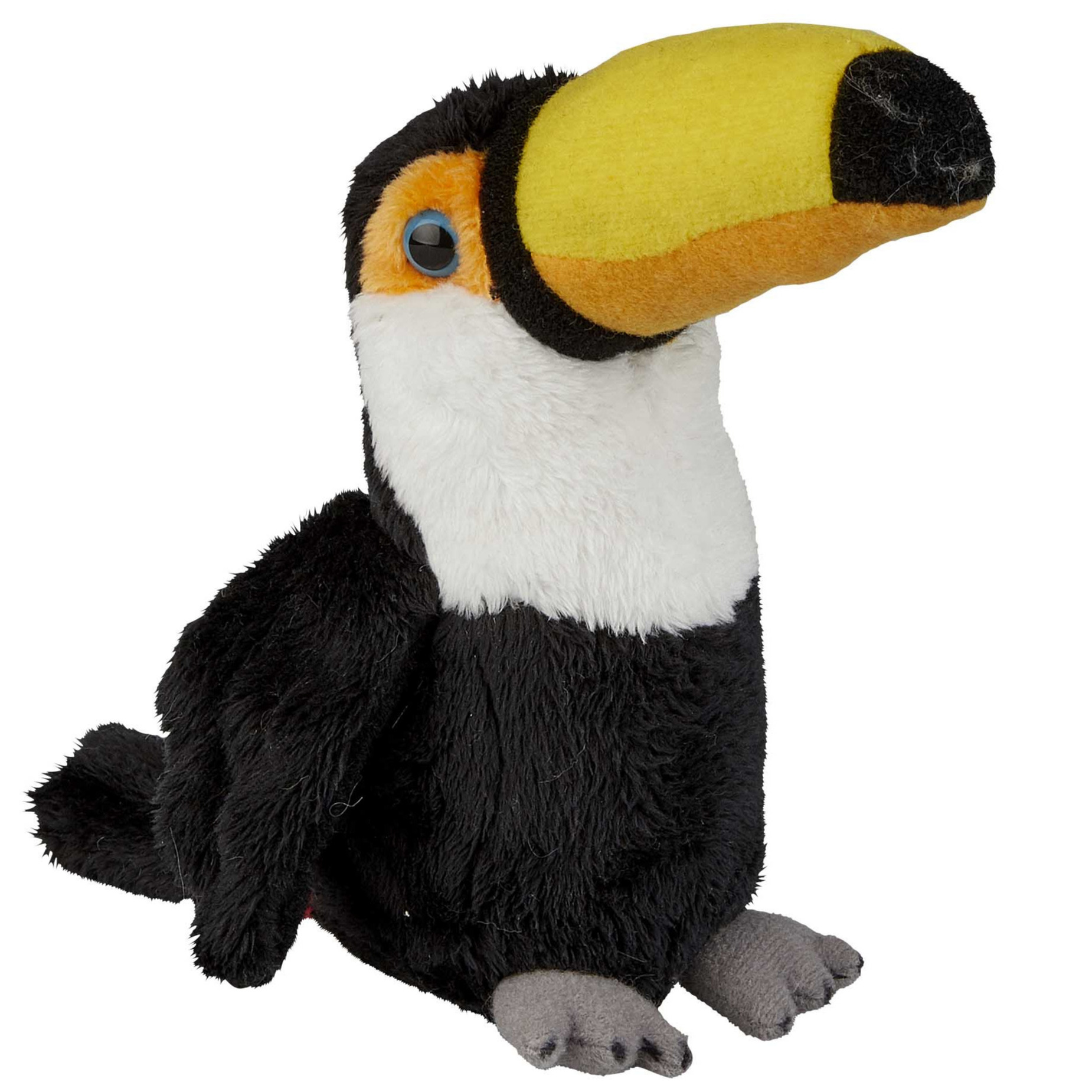Ravensden pluche knuffel dier Toekan - 15 cm - Knuffels van tropische vogels - dieren cadeau -