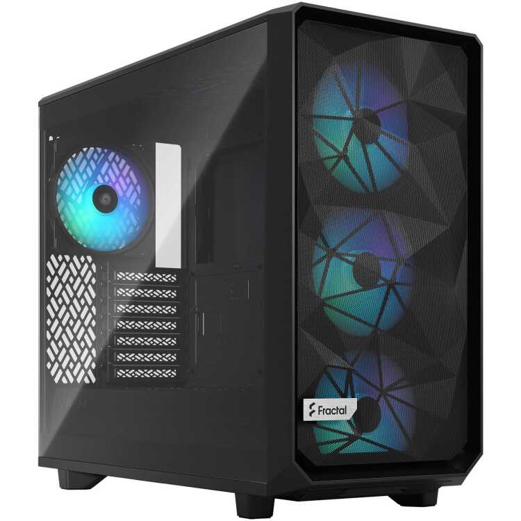 Fractal Design Meshify 2 Lite RGB Black TG Light Tint tower behuizing Window-Kit
