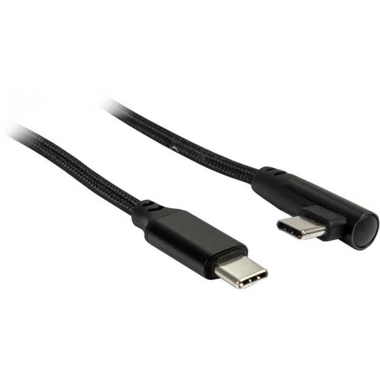 Inter-Tech USB-C naar USB-C kabel 90° kabel 1 meter
