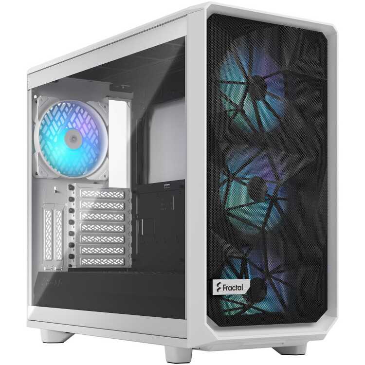 Fractal Design Meshify 2 RGB White TG Clear Tint tower behuizing 3x USB-A | Window
