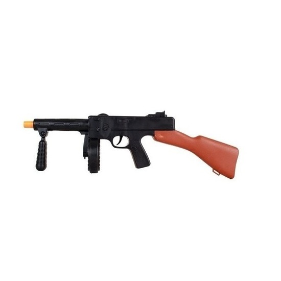 Speelgoed machine geweer Tommy gun met geluid 50 cm -