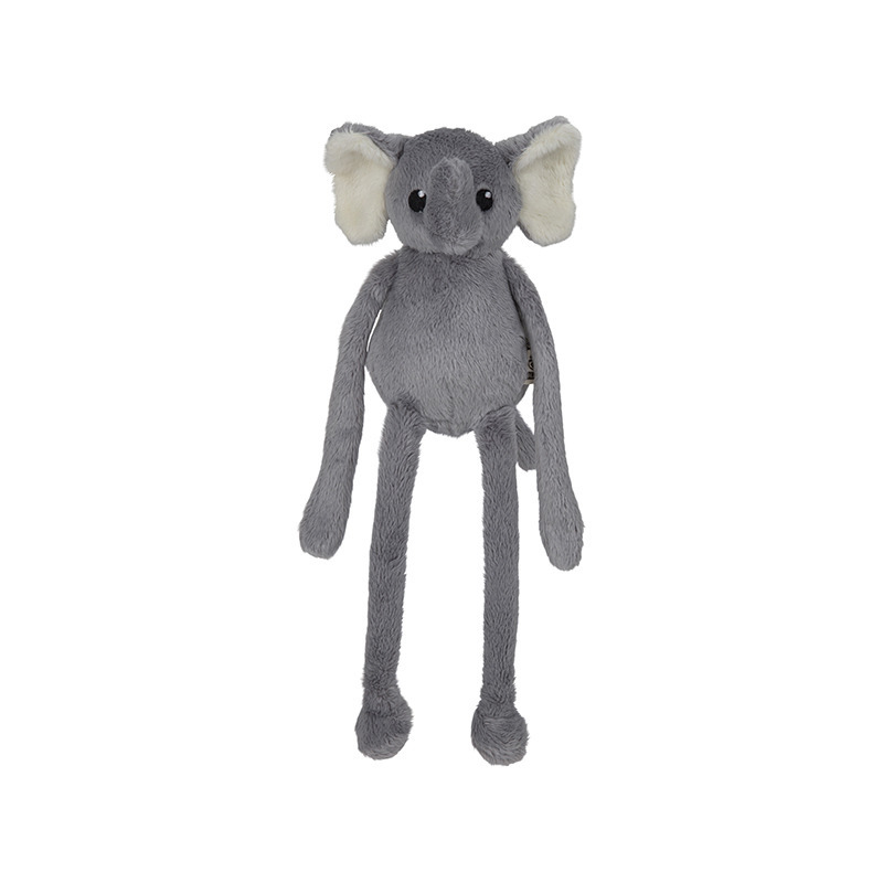 Nature Planet pluche olifanten knuffeldier - grijs - 33 cm - lang model - Olifanten -