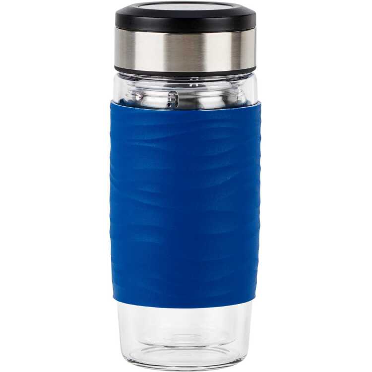 Emsa Tea Mug Thermosbeker 0,4 Liter thermosbeker Glas, schroefdop