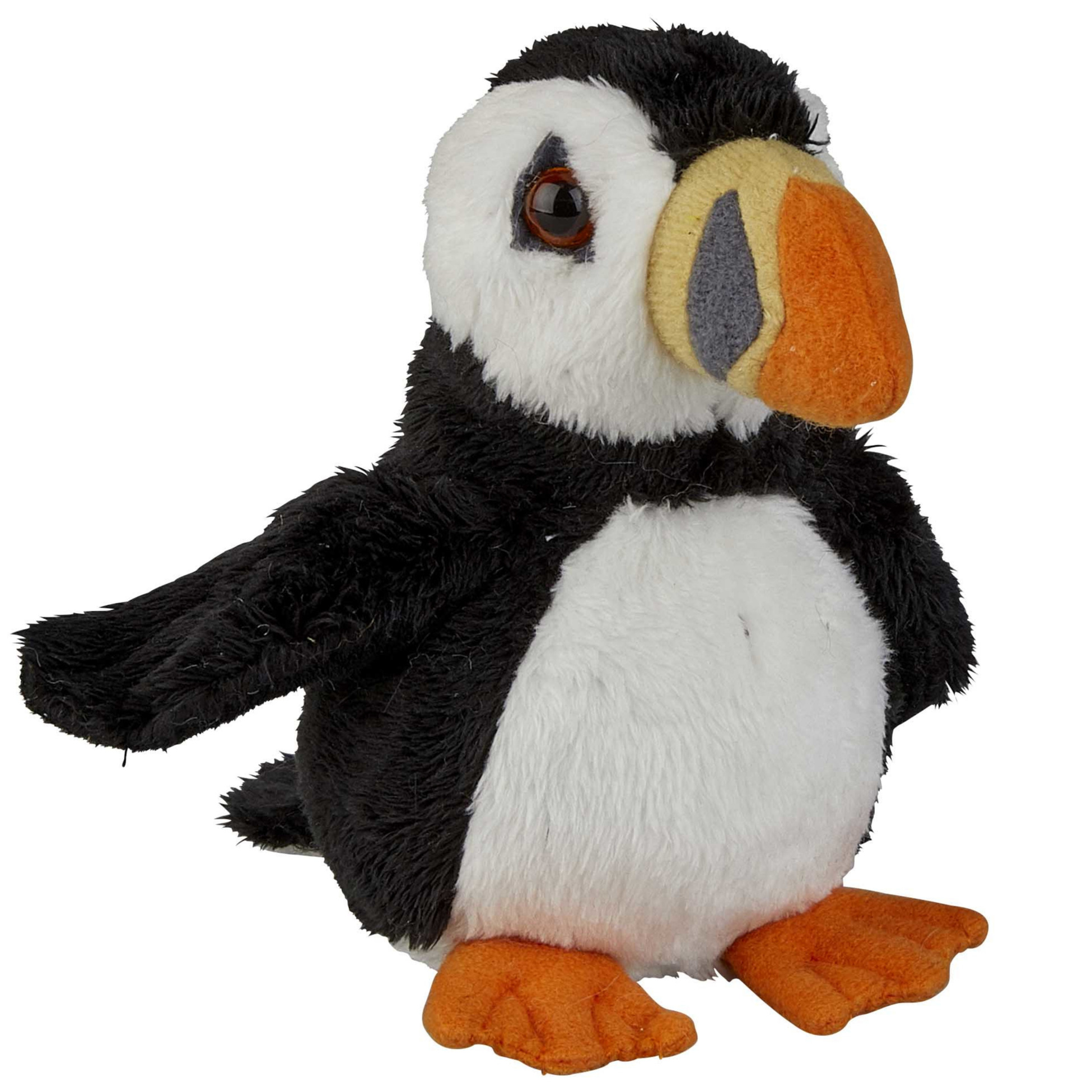 Pluche knuffel dier Papegaaiduiker vogel - 15 cm - Speelgoed knuffels zeevogels -