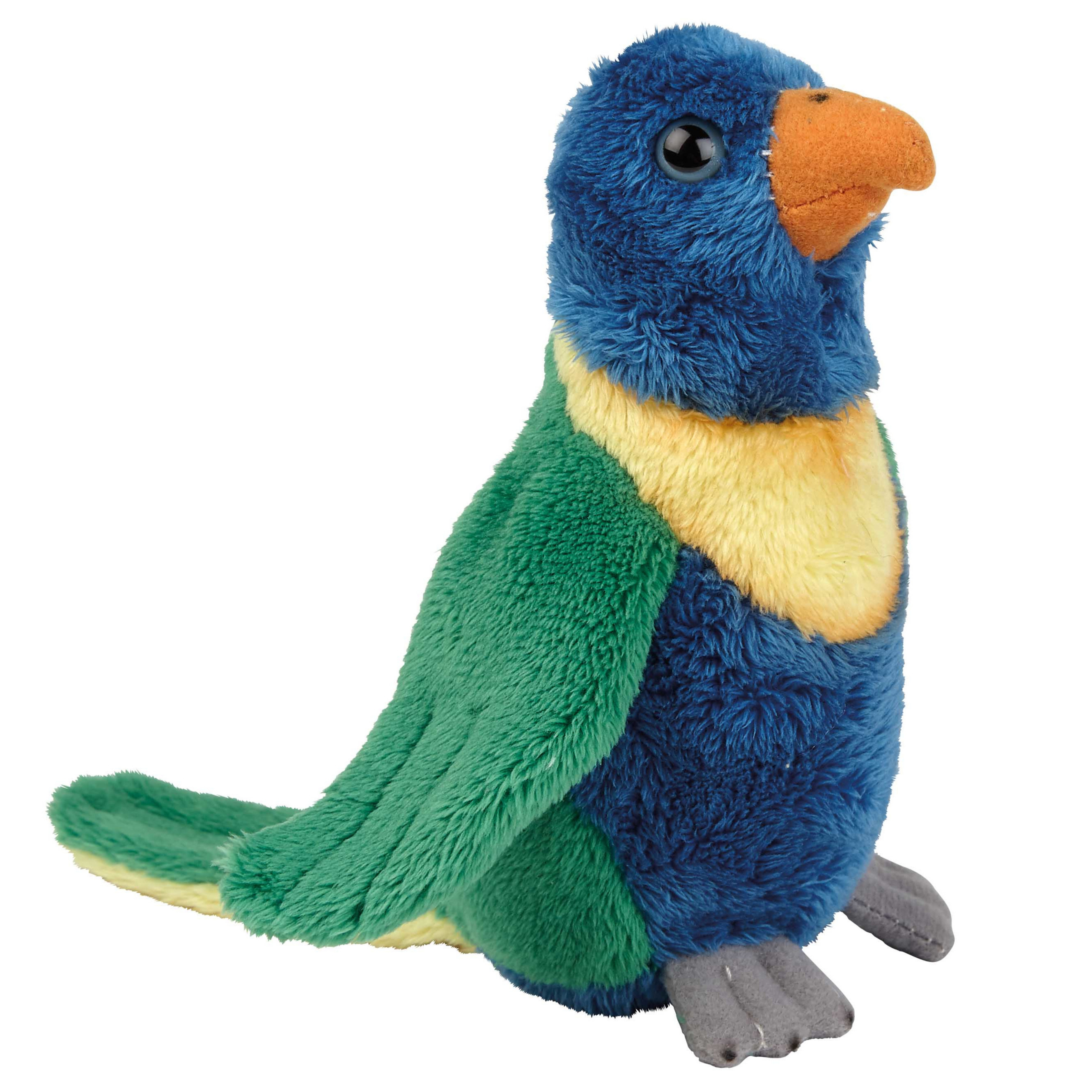 Pluche knuffel dieren Lori parkiet vogel van 15 cm -