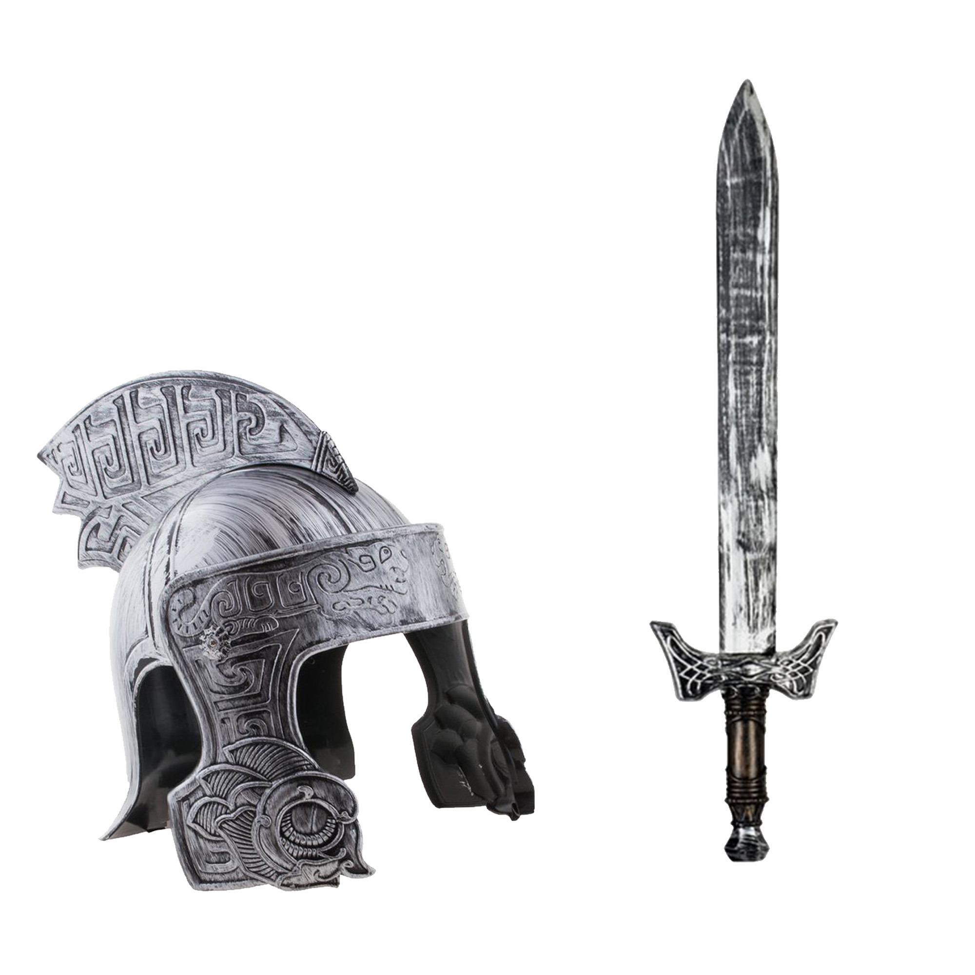 Ridder verkleed set helm en wapens zwaard 68 cm voor volwassenen -