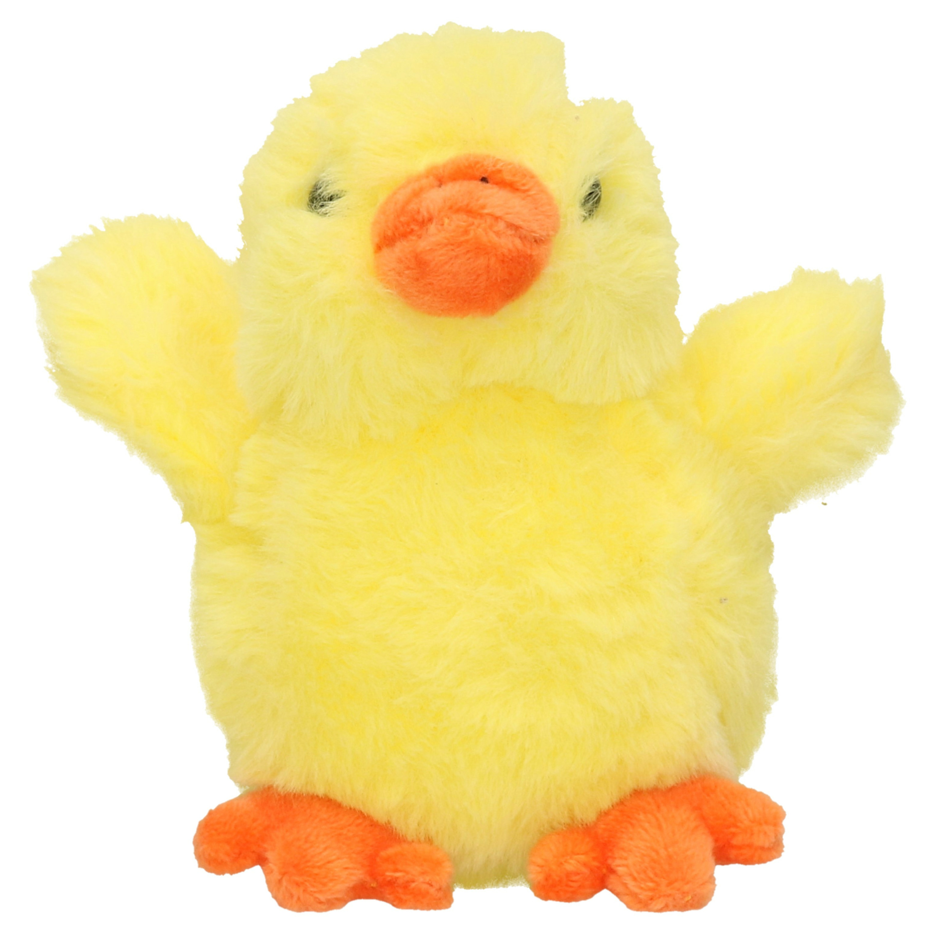 Pluche kuiken of kleine kippen knuffeldier - geel - 12 cm - Pasen thema - Kuikens / kippen knuffels -