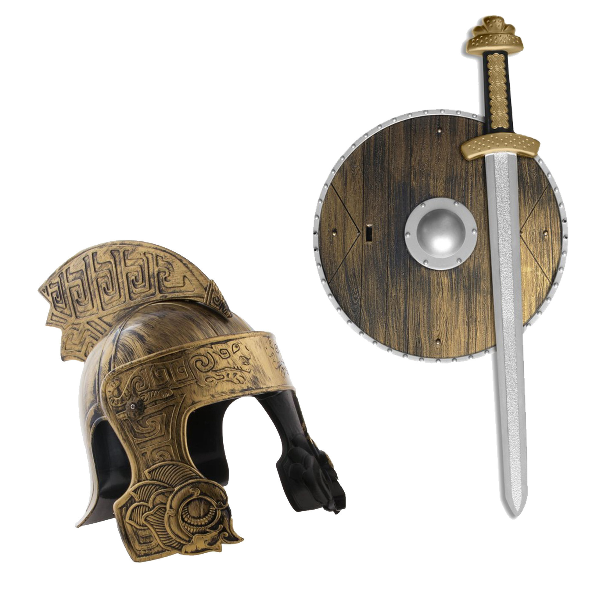 Ridder verkleed set helm en wapens zwaard/schild voor volwassenen -