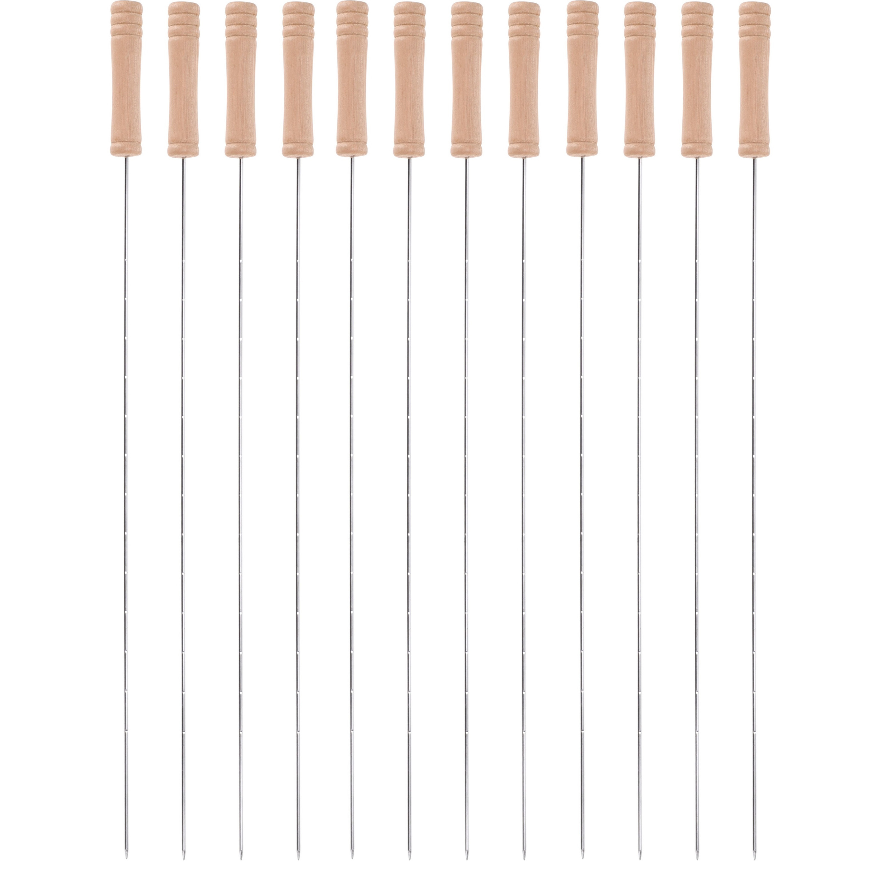 12x Barbecue spiezen/vleespennen van metaal 40 cm -