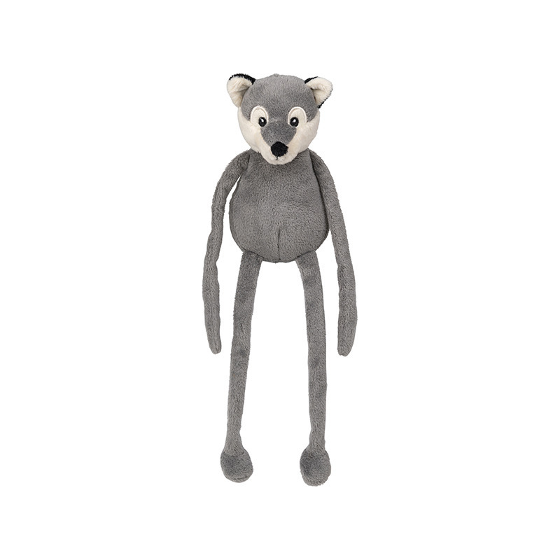 Nature planet pluche dieren knuffel Wolf - grijs - 33 cm - Knuffeldieren speelgoed -