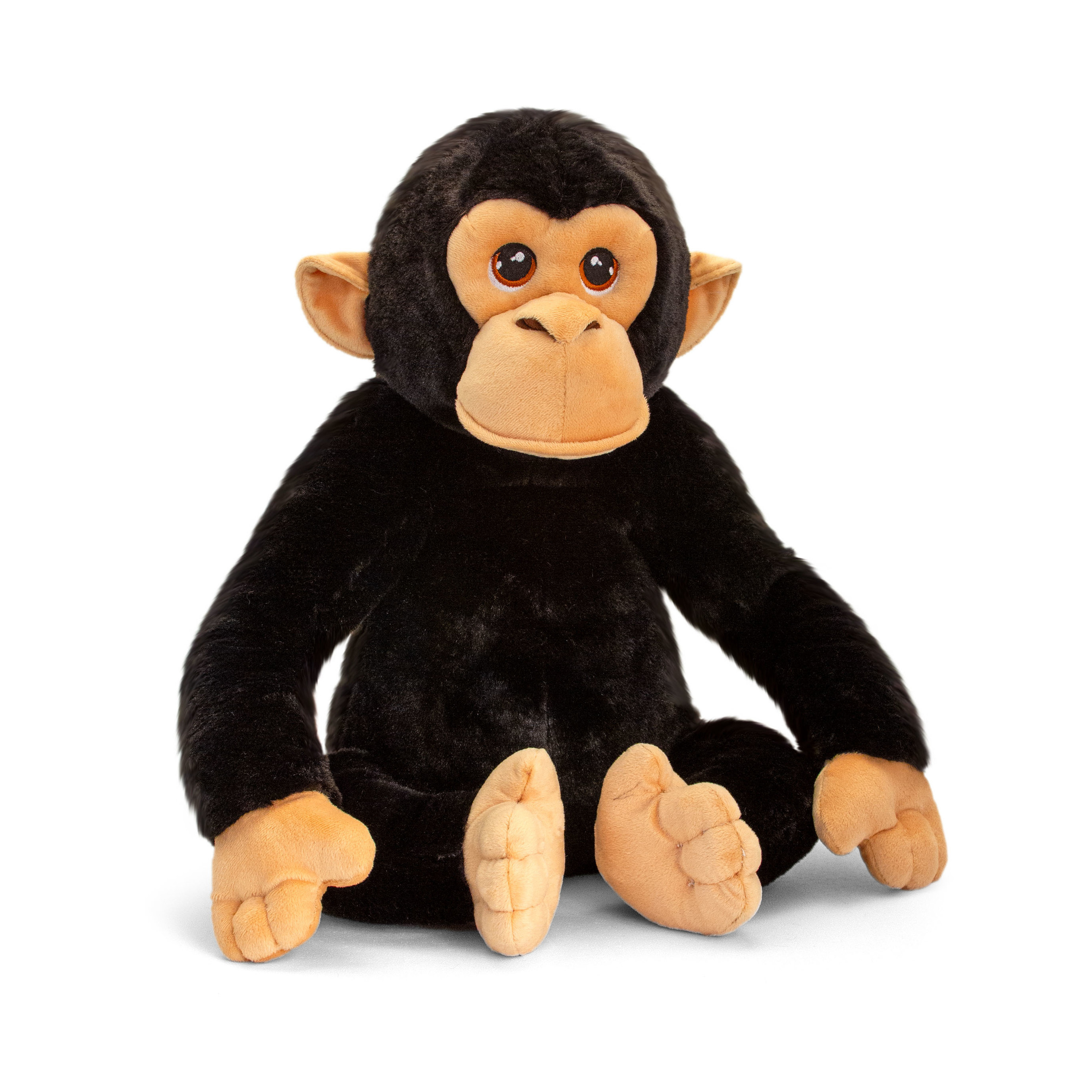 Pluche knuffel chimpansee aap - zwart - 45 cm - Apen knuffels - dieren - cadeau -