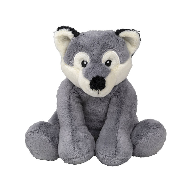 Pluche knuffel wolf - grijs - 20 cm - Wolven dieren knuffels - cadeau - kinderen -