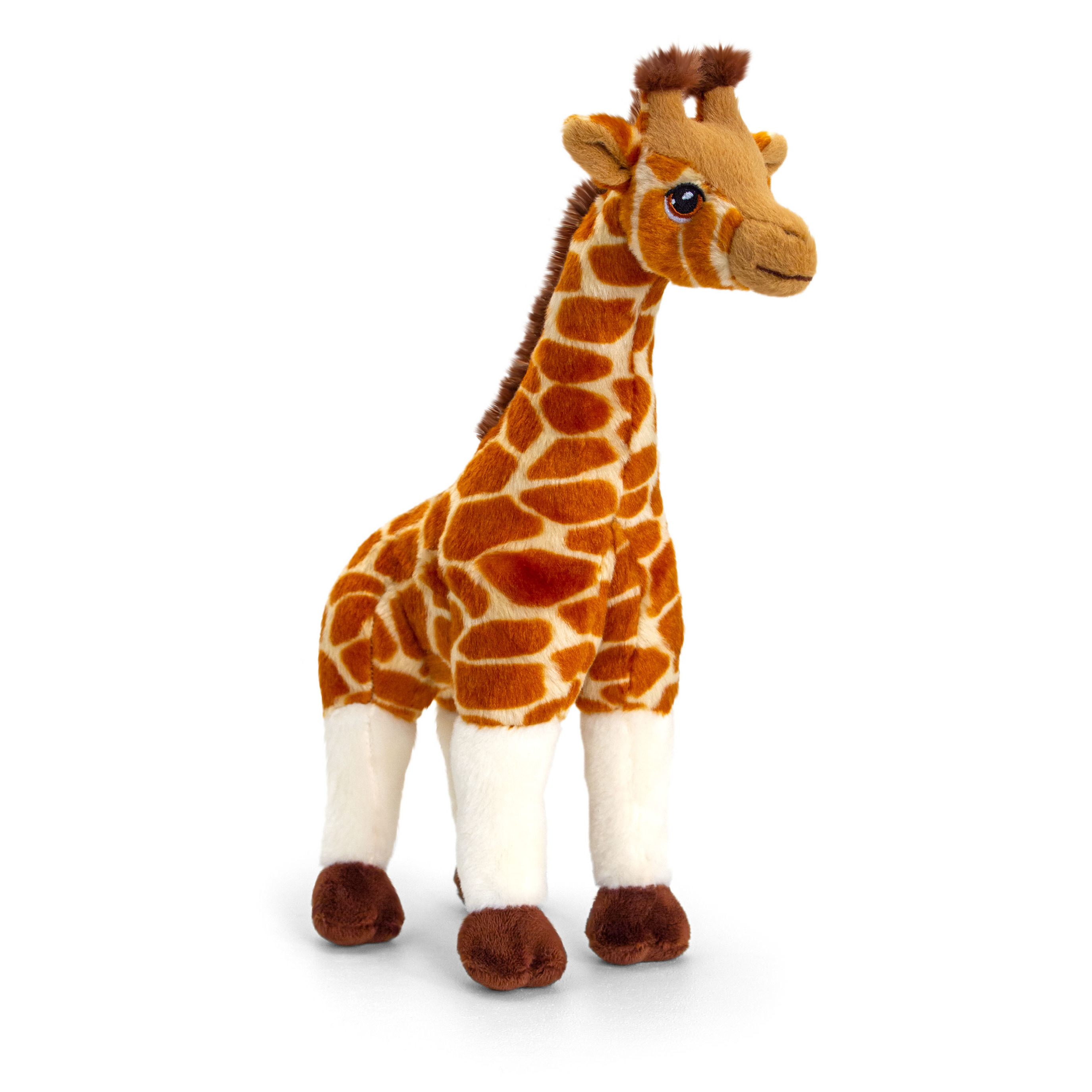 Keel Toys pluche knuffel giraffe - 30 cm - dieren knuffels - speelgoed - gevlekt -