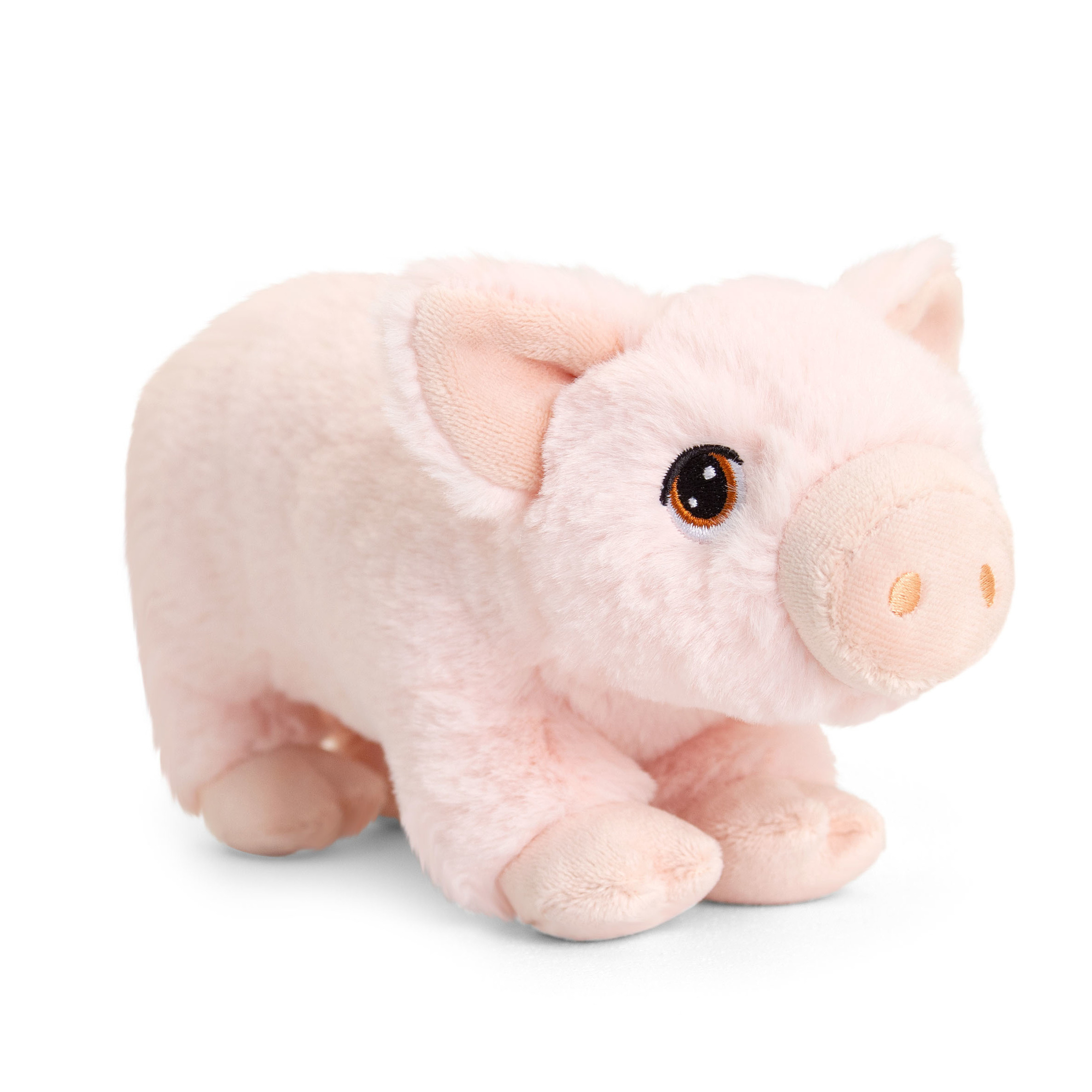 Pluche knuffel dier roze varken/biggetje 18 cm -